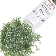 Miyuki Delica Seed Beads   Size 11/0 1.6 mm, DB1227, Transparent Olive Luster, 7.2 g, Approx. 1440 Beads