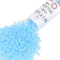 thumbnail image 1 of Miyuki Delica Seed Beads – Size 11/0 (1.6 mm), DB1284, Matte Transparent Ocean Blue AB, 7.2 g, Approx. 1440 Beads, 1 of 7