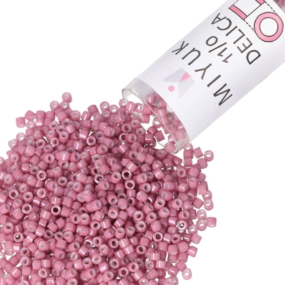 Miyuki Delica Seed Beads – Size 11/0 (1.6 mm), DB1376, Dyed Opaque Wine, 7.2 g, Approx. 1440 Beads