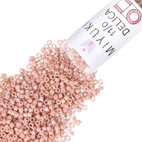 Miyuki Delica Seed Beads – Size 11/0 (1.6 mm), DB2271, Glazed Opaque Lavender, 7.2 g, Approx. 1440 Beads