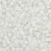 Miyuki Glass Seed Beads 11/0 22gms, White AB Lined-Dyed [DB0284]