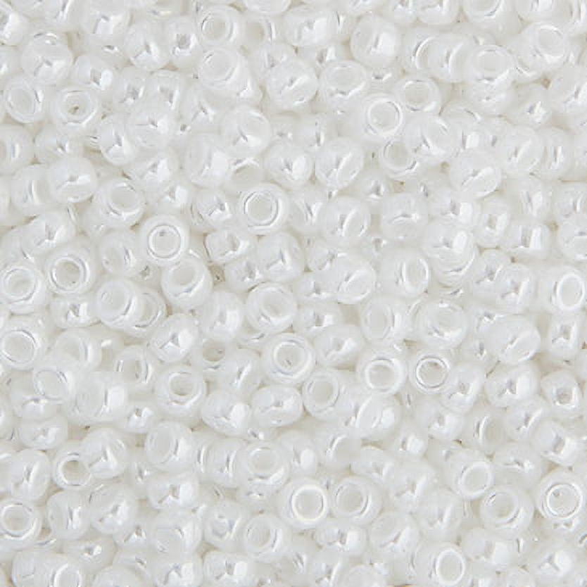 Miyuki Glass Seed Beads 11/0 (250g) DB0420 Opaque Luster White Pearl Bead