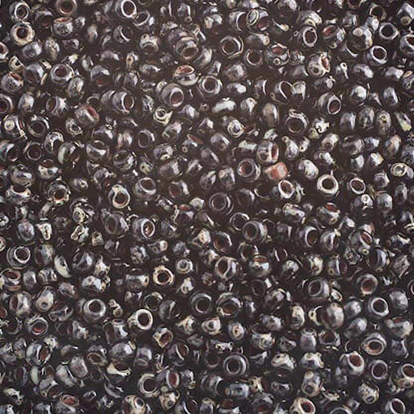 Miyuki Glass Seed Beads 11/0 (250g) DB4511 Picasso Opaque Black Bead