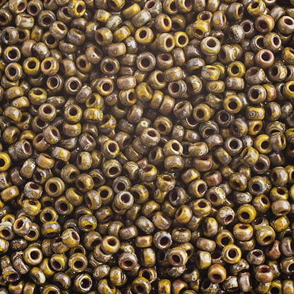 Miyuki Glass Seed Beads 11/0 (250g) DB4519 Picasso Opaque Dark Yellow Bead