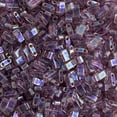 thumbnail image 1 of Miyuki Half Tila Cut 5x2.3mm (5.2g) 2-Hole Beads Transparent Light Amethyst AB HTL256, 1 of 1