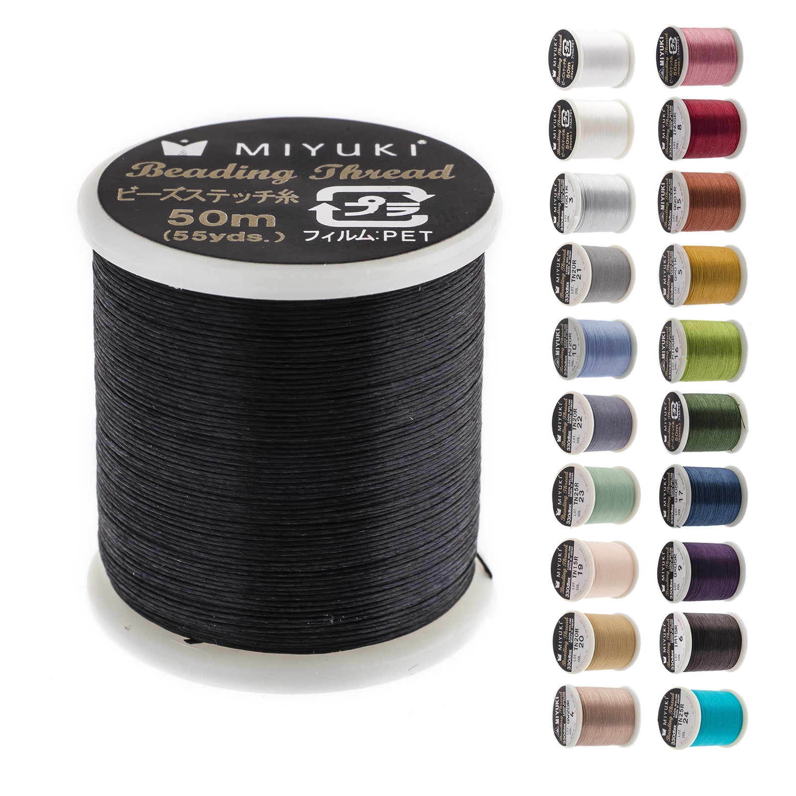 Miyuki Japanese Beading Thread, 50 Meter Spool Nylon Bead Cord for Delica  Bead Stringing & Jewelry Making, 24 Different Bobbin Colors -  Israel