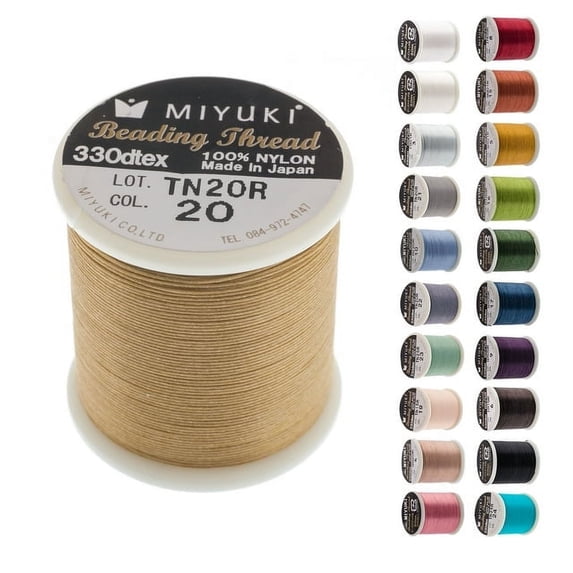 MIYUKI Nylon Beading Thread B, Brown, 50m, 0.203mm for Jewelry Making & Beading