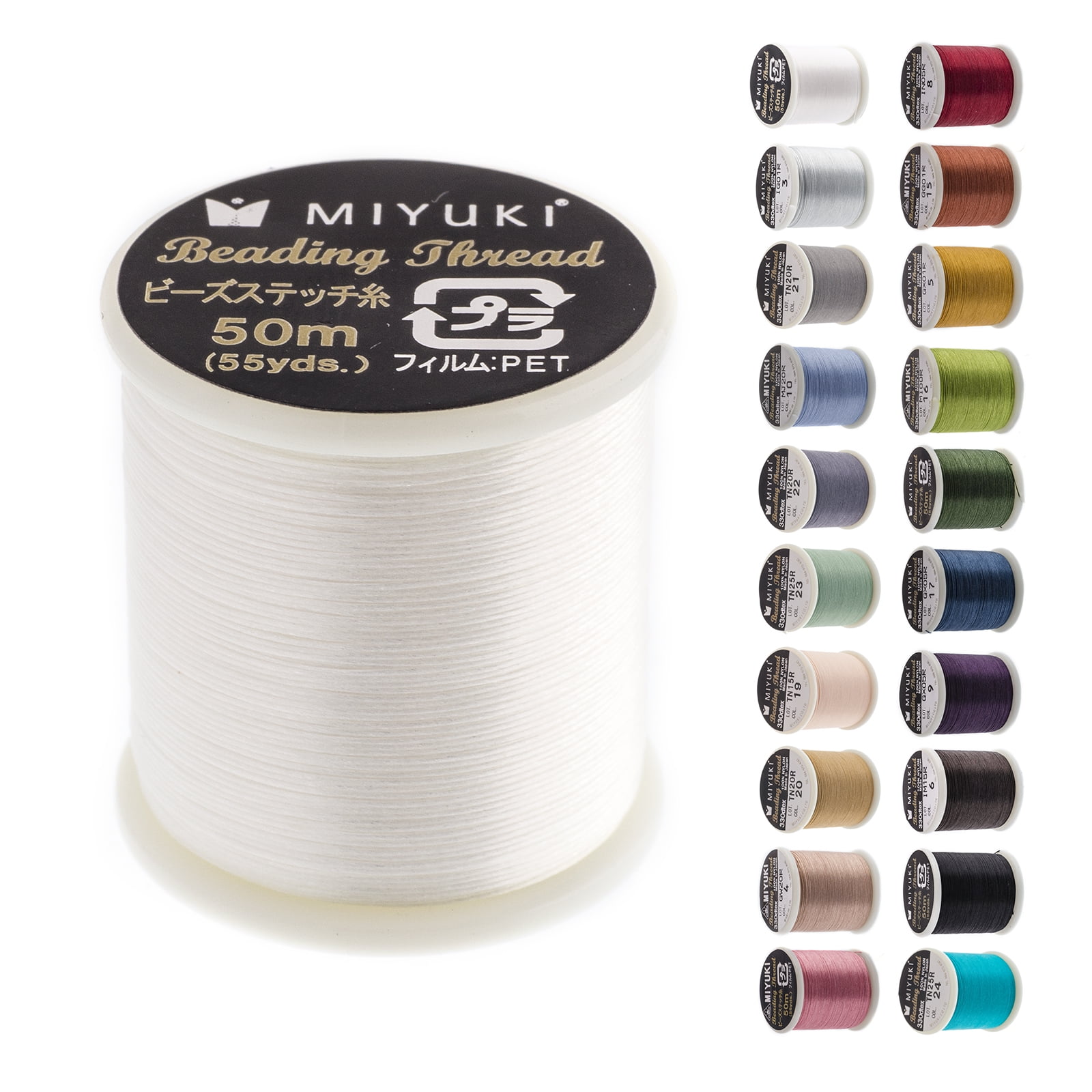 Caravan Beads - Miyuki - MNT-22: Charcoal Miyuki Nylon Beading Thread B  (50m) #MNT-22*
