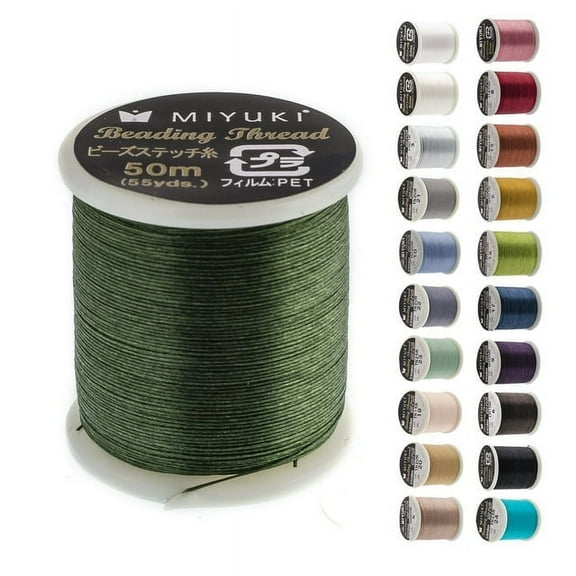 Miyuki Nylon Beading Thread B Green (50m) for DIY Jewelry Making