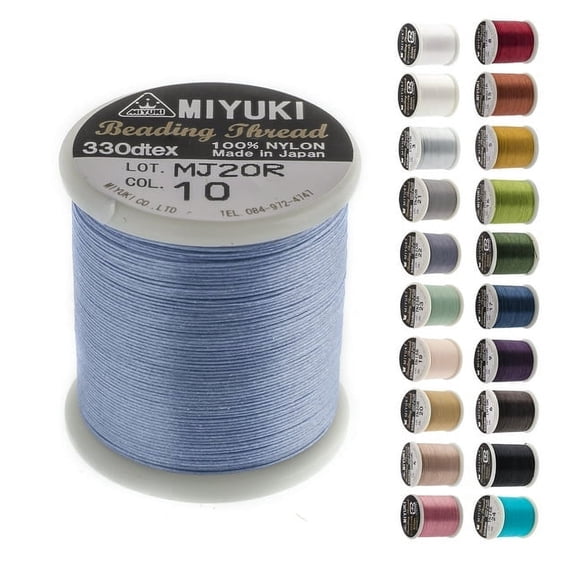 MIYUKI Nylon Beading Thread B, Light Blue, 50m, 0.203mm for Jewelry Making & Beading