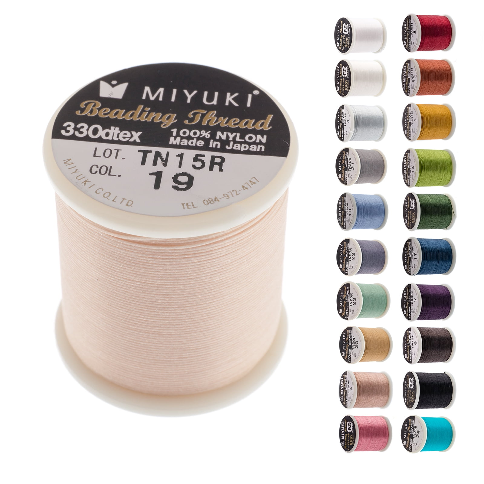 White Miyuki Nylon Beading Thread / 50m - 55 Yard Roll / for bead weav –  StravaMax Jewelry Etc