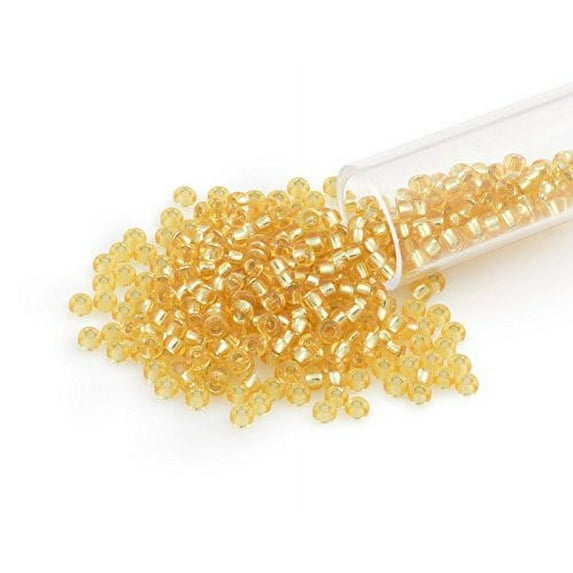 Miyuki Round Rocaille Seed Bead 11/0 Silver Lined Light Gold