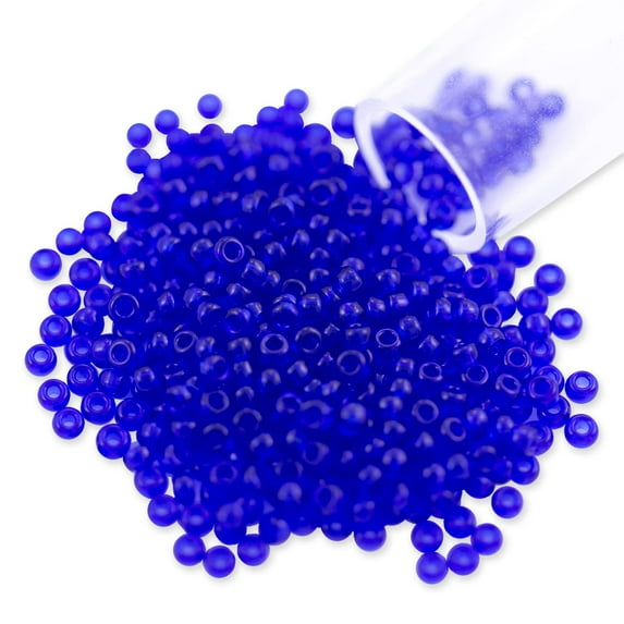 Miyuki Round Rocaille Seed Bead 11/0 Transparent Cobalt Blue