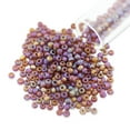 thumbnail image 1 of Miyuki Round Rocaille Seed Bead 11/0 Transparent Frosted Purple AB, 1 of 2