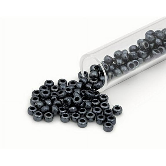 Miyuki Round Rocaille Seed Bead 8/0 Gunmetal Grey
