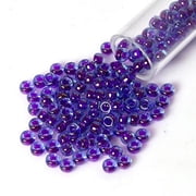 Miyuki Round Rocaille Seed Bead 8/0 Inside Color Fuchsia Blue