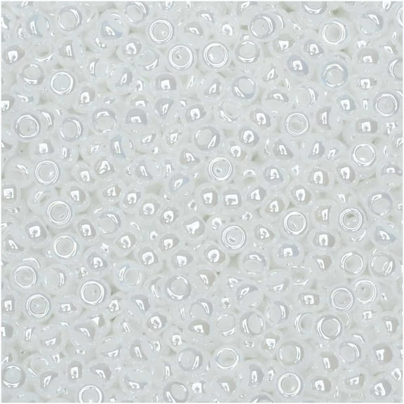 Miyuki Round Seed Beads, 11/0 Size, 24 Gram Tube, #528 White Ceylon