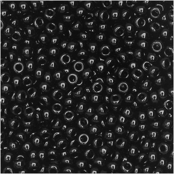 Miyuki Round Seed Beads, 11/0 Size, 8.5 Gram Tube, 401 Opaque Black
