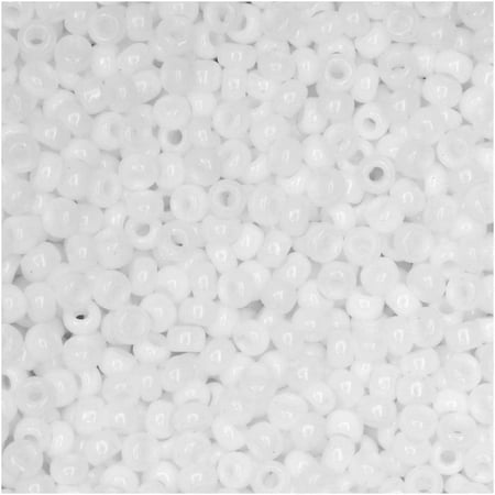 Miyuki Round Seed Beads, 11/0 Size, 8.5 Gram Tube, 402 Opaque White