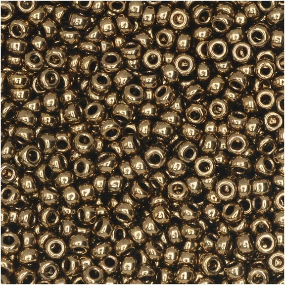 Miyuki Round Seed Beads, 11/0 Size, 8.5 Gram Tube, 457 Dark Bronze