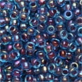 thumbnail image 1 of Miyuki Round Seed Beads, 8/0, 22 Gram Tube, #9340 Hot Pink Lined Aqua AB, 1 of 1