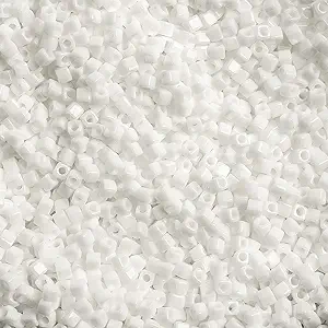 Miyuki Square/Cube 1.8mm (250g) Chalk White Opaque Glass Square Bead for Jewelry Bracelets, Necklaces Decoration Design Making