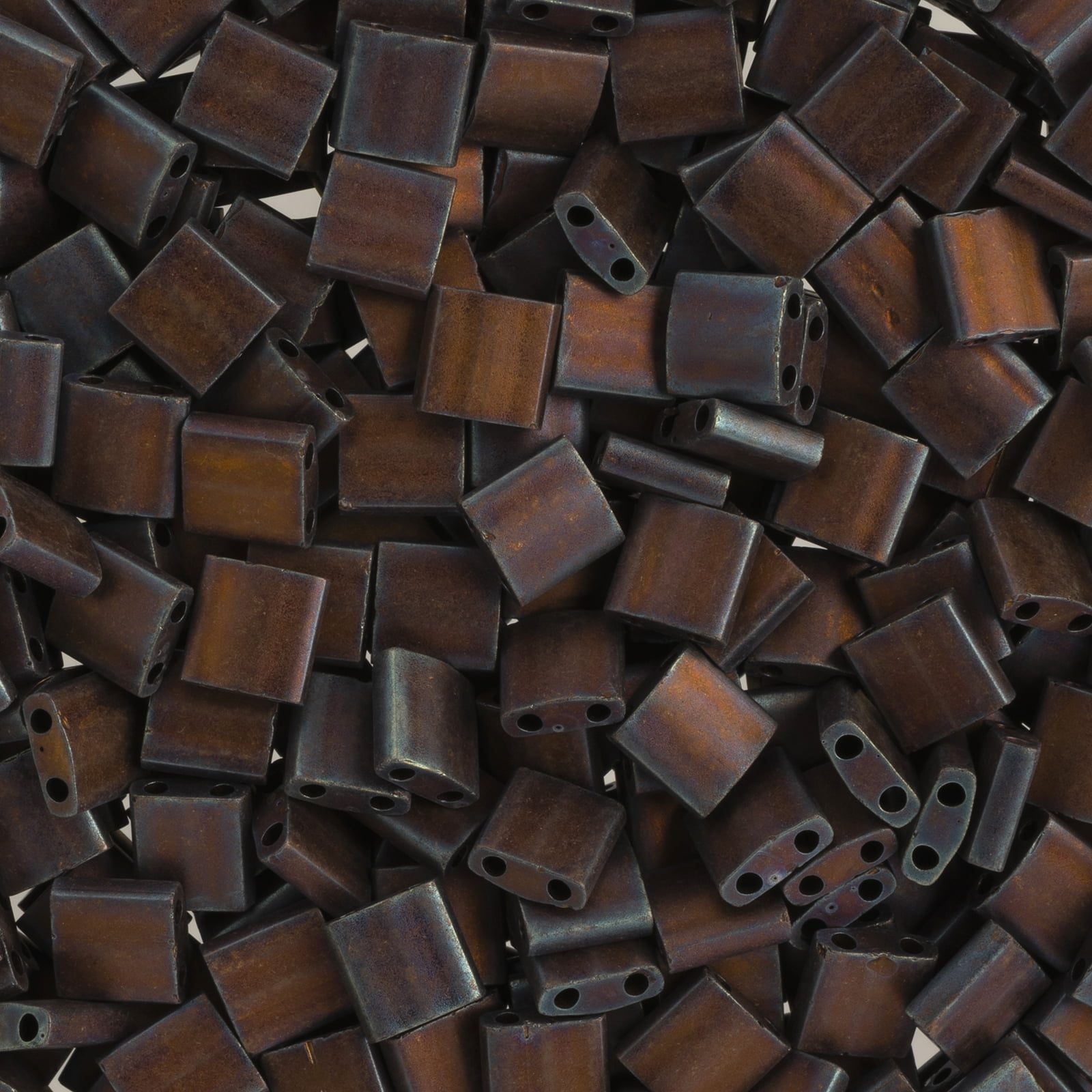 Metallic Raspb Miyuki TILA 5mm 2-Hole Square Glass Beads TL-2005 Opaque Metallic Dark ...