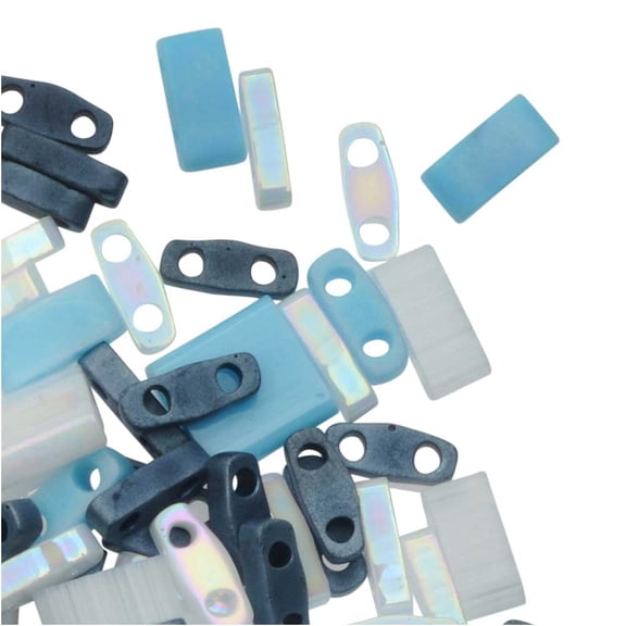 Miyuki Tila Beads, 2-Hole Shape Mixes, Waves, 7.2 Gram Tube