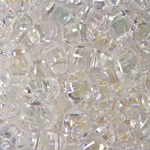 Miyuki Twin 2-Hole 2.5x5mm (100g) Craft Beads Transparent Crystal Rainbow