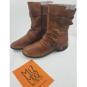 Miz Mooz Leather Buckled Mid Boots Size EU 36US 5.5-6