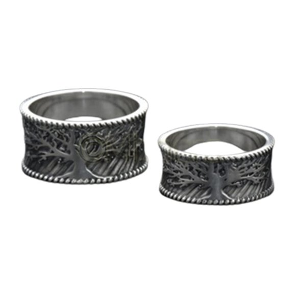 Mizaara, Tree of Life Ring, 925 Sterling Silver Women Band Ring, Family Roots Ring, Nature's Lover Gift Ring, Nature of God, Unisex Band Ring, Gift for Her/Him