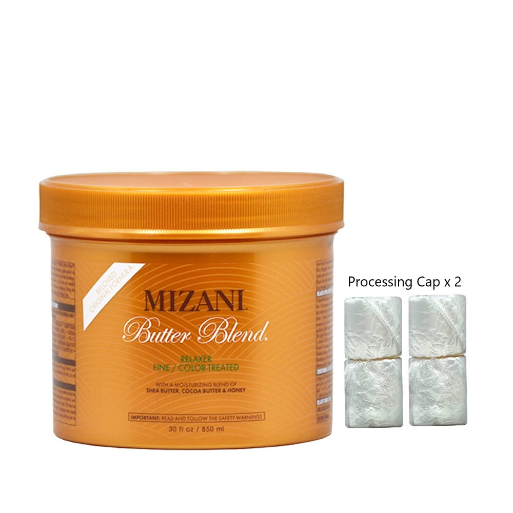 Mizani Butter Blend Fine/Color Treated Relaer 30oz + Processing Cap (2 ...