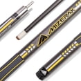 thumbnail image 1 of Mizerak 2-Piece Black Premium Carbon Composite 3D Grip Cue - 58" - with Straight Line Technology to Prevent Warping, 1 of 2