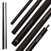 Mizerak 58 Matte Black Composite Pool Cue  Warp-Resistant, Low Deflection, Quicklock Joint, MicroTac Grip, Leather Tip  Pro Pool Cue Stick