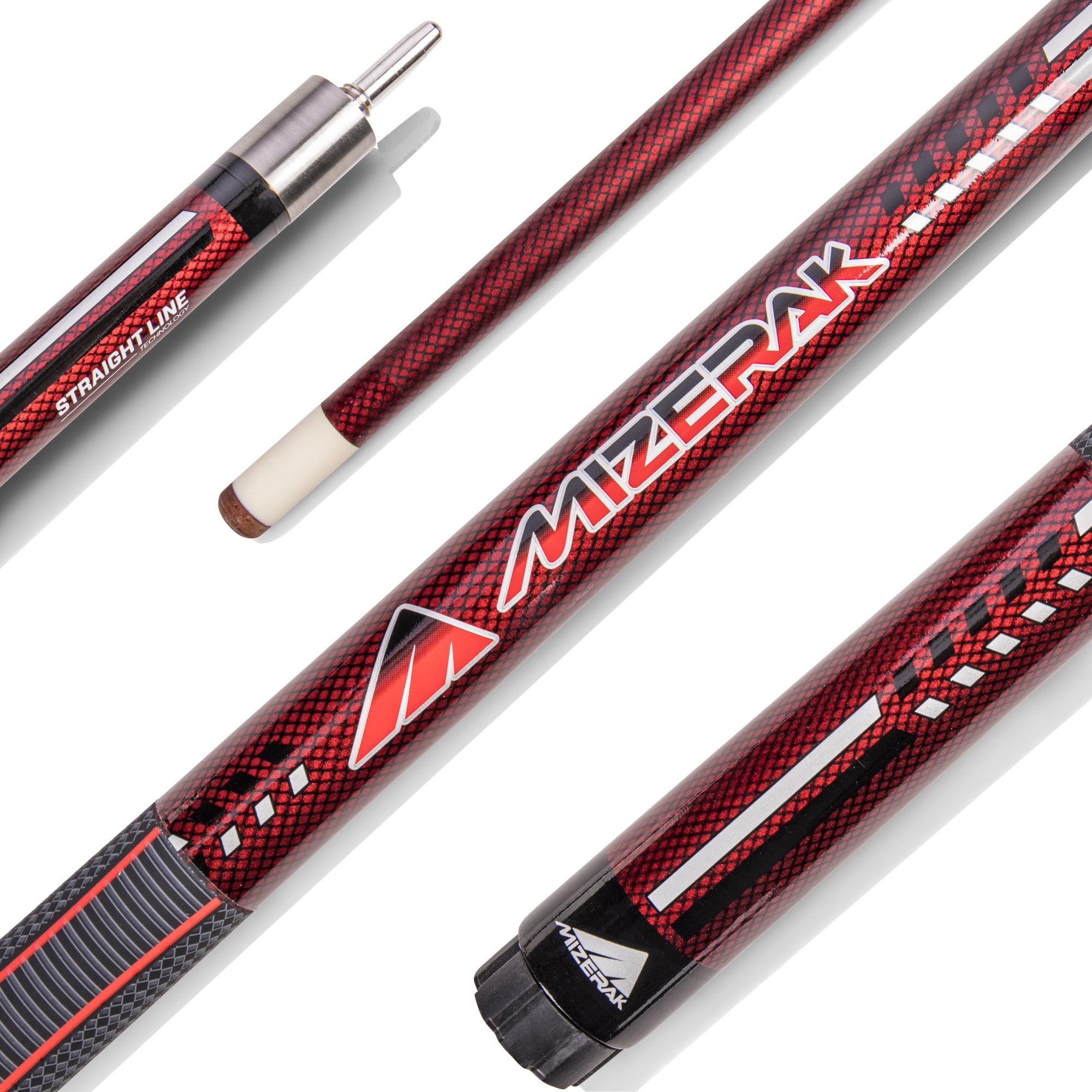 Mizerak Premium Carbon Composit 3D Grip Cue - 58" - with Custom Rubber