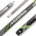 thumbnail image 1 of Mizerak Premium Carbon Sport Grip Cue - 58" - With Custom Rubber Bumper and Straight Line Composite to Prevent Warping - Green, 1 of 2