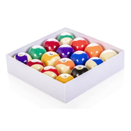 Mizerak Regulation Size and Weight Deluxe Chip Resistant 15 Billiard Pool Ball and Cue Ball Set