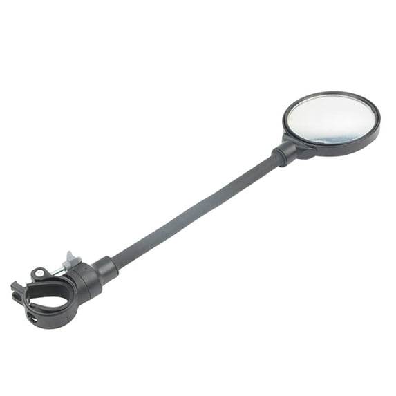 Mizh 1 Pc Electrocar Handlebar Mirror Adjustable Tube Mirror Rearview Mirror Retroreflector Accessories (Black)