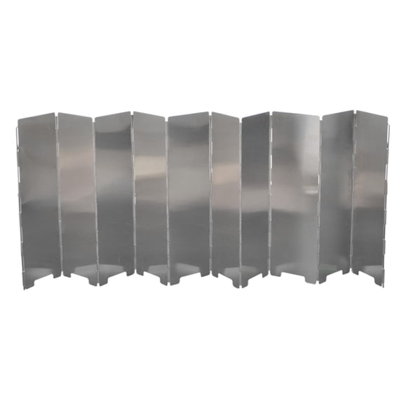 Mizh 10pcs Camping Wind Shield Foldable Lightweight Aluminium Alloy Wind Shield With Cloth Bag for Barbecue Outdoor Camping Picnic