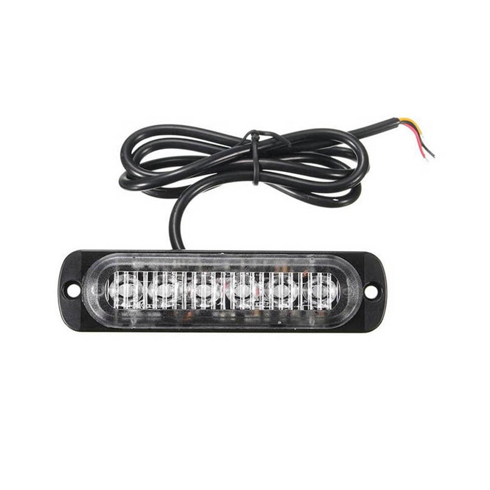 Mizh 18W 12-24V 6 LEDs Strobe Light 18 Modes Ultra-thin Emergency Flash ...