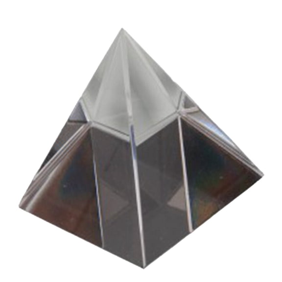 BALAHAPY 1Pc Coffee Crystal Pyramid for Table Decoration with Light Refraction Effects