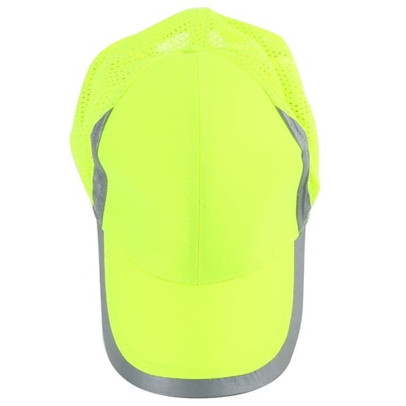 Mizh 1pc Baseball Visible Reflection Safety Baseball Outdoor Baseball Hat Outdoor Casual Hat (Yellow)