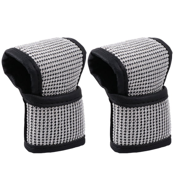 Mizh 2pcs Car Shifts Knob Gear Cover Auto Interior Accessories Bling Auto Gear Cover