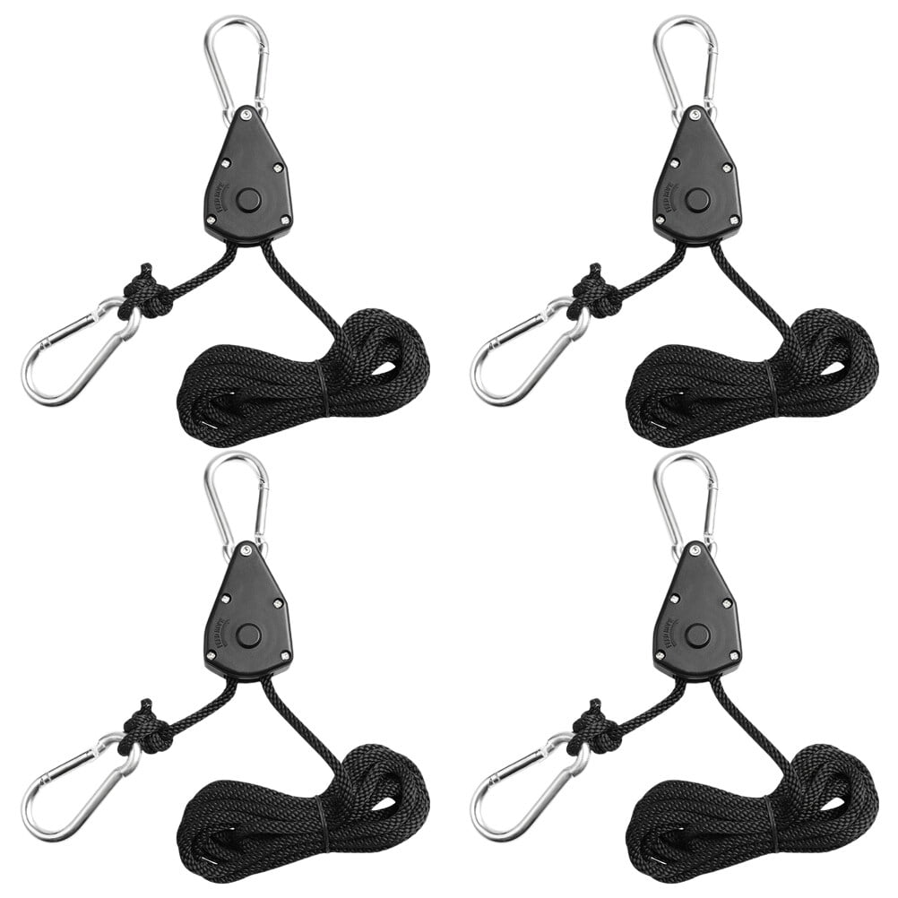 Mizh 4pcs 1/8 Inch Heavy Duty Adjustable Rope Clip Hangers Grow Light