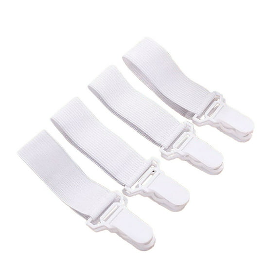 Mizh 4pcs Bed Sheet Fasteners Suspenders Gripper Elastic Straps Clips for Various Bed Sheets Mattress Covers Sofa Cushion Hospital Beds