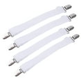 Mizh 4pcs Multipurpose Bed Sheet Fasteners Adjustable Suspenders