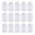 Mizh 50Pcs Disposable Juice Bag with Straw Portable Drink Bag Standup
