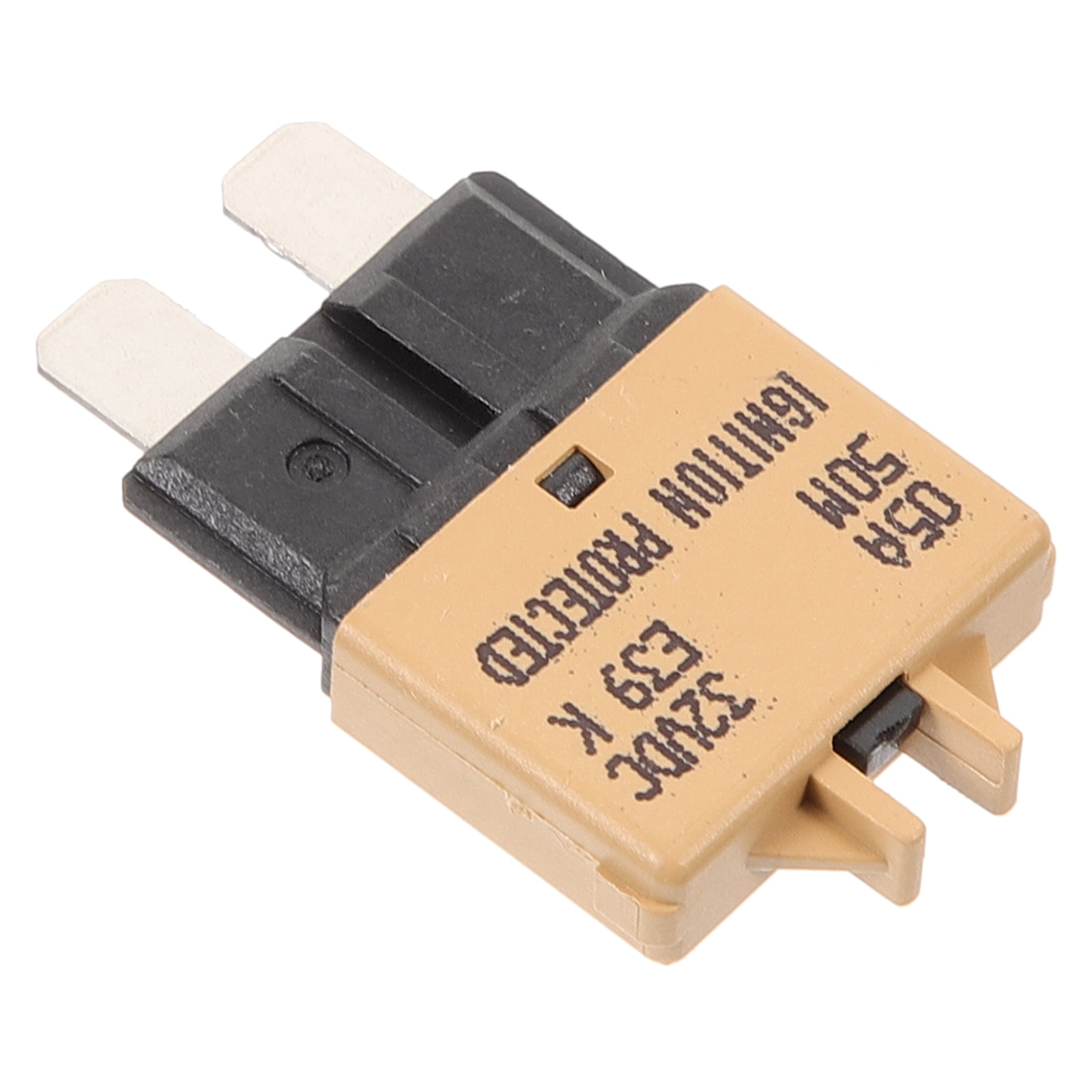 Mizh 5A 32V DC Circuit Breaker Trip Fuses Standard Fuse Manual Reset (Light Brown)