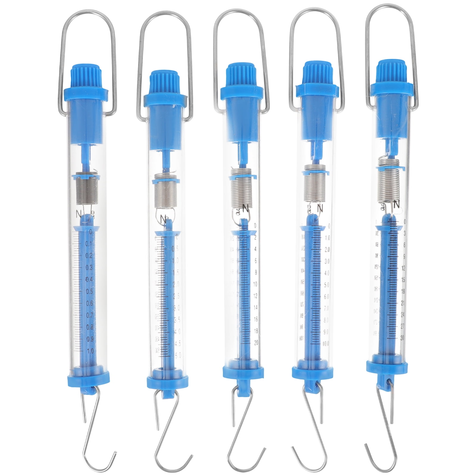 Mizh 5pcs Newton Force Spring Scales Hanging Tube Spring Scale Labeled