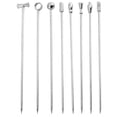 Mizh 8Pcs Cocktail Stirrers Swizzle Sticks Stainless Stir Sticks Coffee